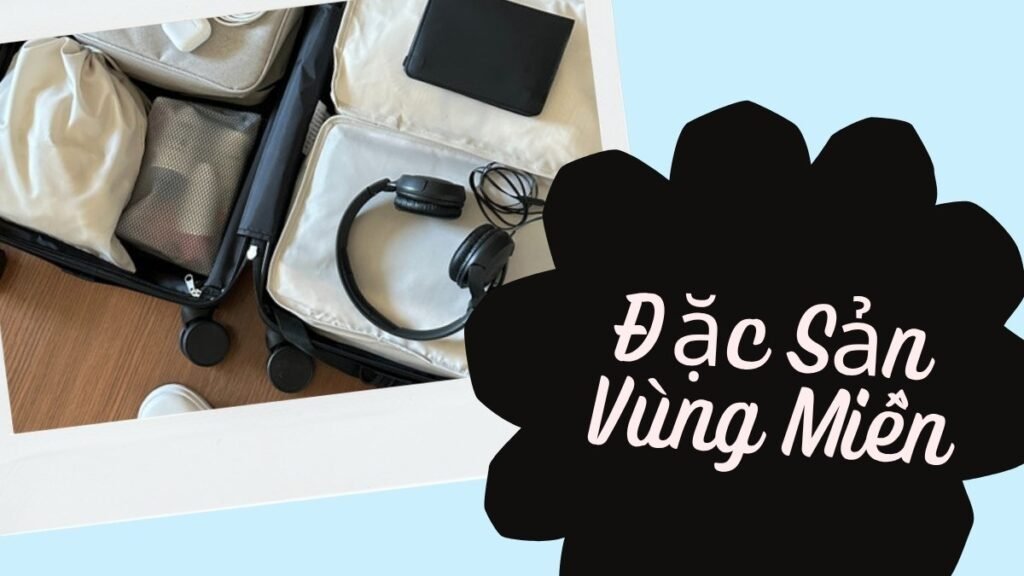 Vali hành lý du lịch chuẩn bị mang đặc sản vùng miền làm quà
