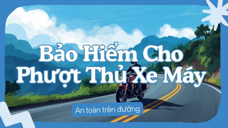 Người đi phượt xe máy trên cung đường đèo núi xanh mát, minh họa cho bài viết về bảo hiểm phượt thủ xe máy