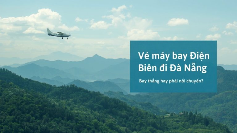 Minh họa máy bay bay trên núi rừng Tây Bắc hướng về Điện Biên, đại diện cho bài viết vé máy bay Điện Biên đi Đà Nẵng