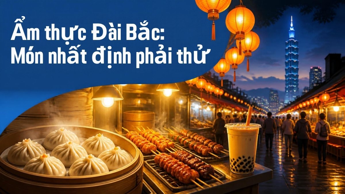 Chợ đêm Đài Bắc với tiểu long bao, xiên nướng và trà sữa trân châu – ẩm thực Đài Loan nhất định phải thử